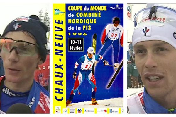 1996 - on vient encourager Sylvain Guillaume et Fabrice Guy 