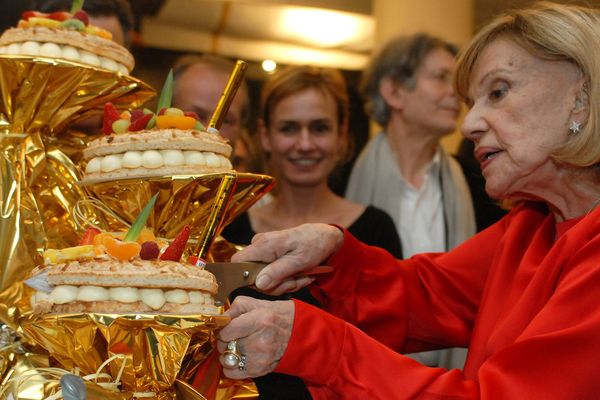 Jeanne Moreau fêtant ses 80 ans au festival Premiers Plans d'Angers, le 23 janvier 2008