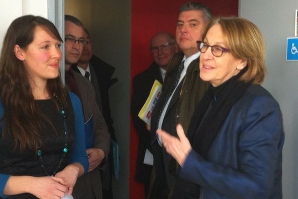 La ministre de la réforme de l'Etat, de la Décentralisation et de la Fonction Publique, Marylise Lebranchu en visite à Châlons-en-Champagne