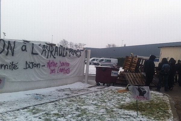 Les opposants au projet d'aéroport à Notre-Dame-des-Landes ont bloqué des bureaux de Vinci à Dijon