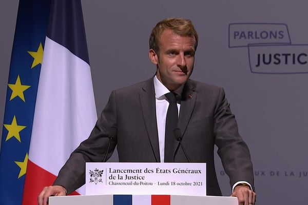 Le dernier déplacement d'Emmanuel Macron dans la Vienne remonte au 18 octobre 2021 pour les Etats généraux de la Justice.