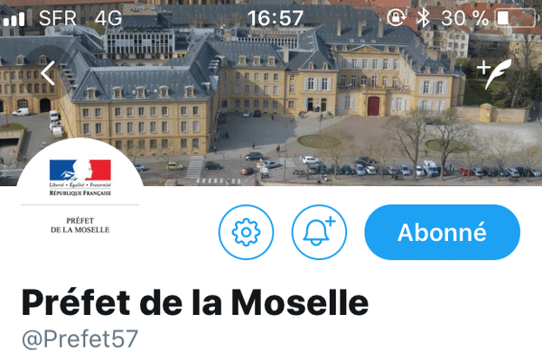 Compte officiel du préfet de la Moselle