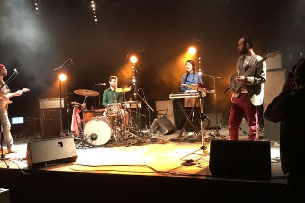 Le groupe Yachtclub lors du concert de la sélection régionale des Inouïs du Printemps de Bourges 2018