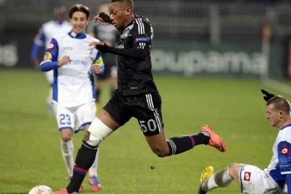 L'attaquant Anthony Martial contre le Kiryat Shmona, le 6 décembre 2012 à Lyon.