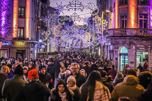 Le marché de Noël de Montbéliard lors de l'édition 2023.