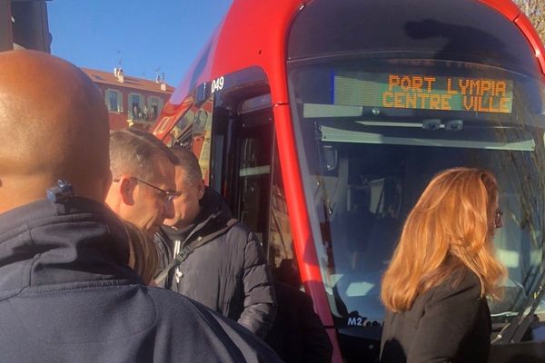 Le terminus de la ligne 2 du tram, ce samedi, jour d'inauguration.