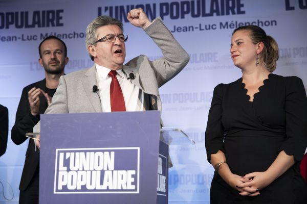 Jean-Luc Mélenchon après l'annonce des résultats du premier tour de l'élection présidentielle de 2022