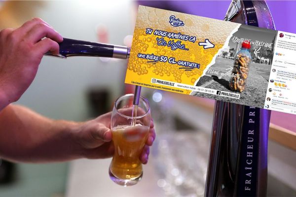 Pendant la grande Braderie, un bar lillois offre une bière en échange d'une bouteille de mégots pleine.