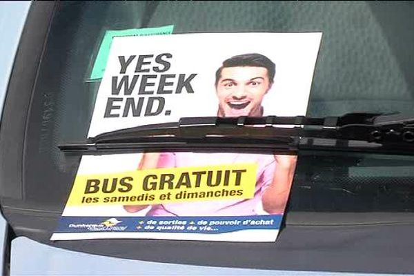 Un célèbre slogan détourné pour la campagne de publicité en faveur de la gratuité des bus dunkerquois le week-end