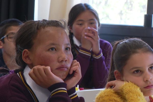 Les enfants du Ladakh en visite en France. 