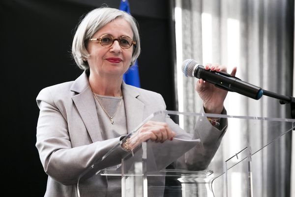 La candidate d'extrême droit aux municipales de Grenoble, Mireille d'Ornano, monte une liste "sans étiquette". Photo d'"archives.