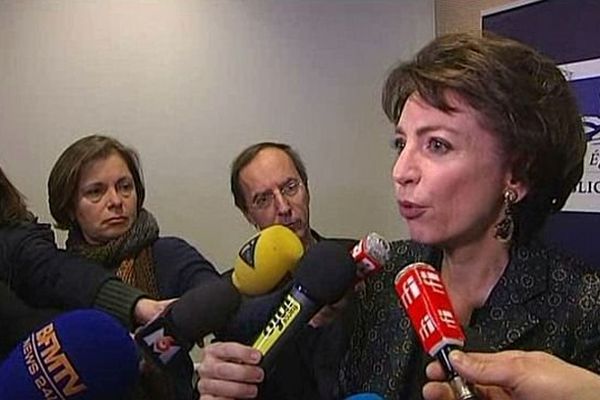 Marisol Touraine, ministre de la Santé, lors de la conférence de presse du 24 janvier 2014