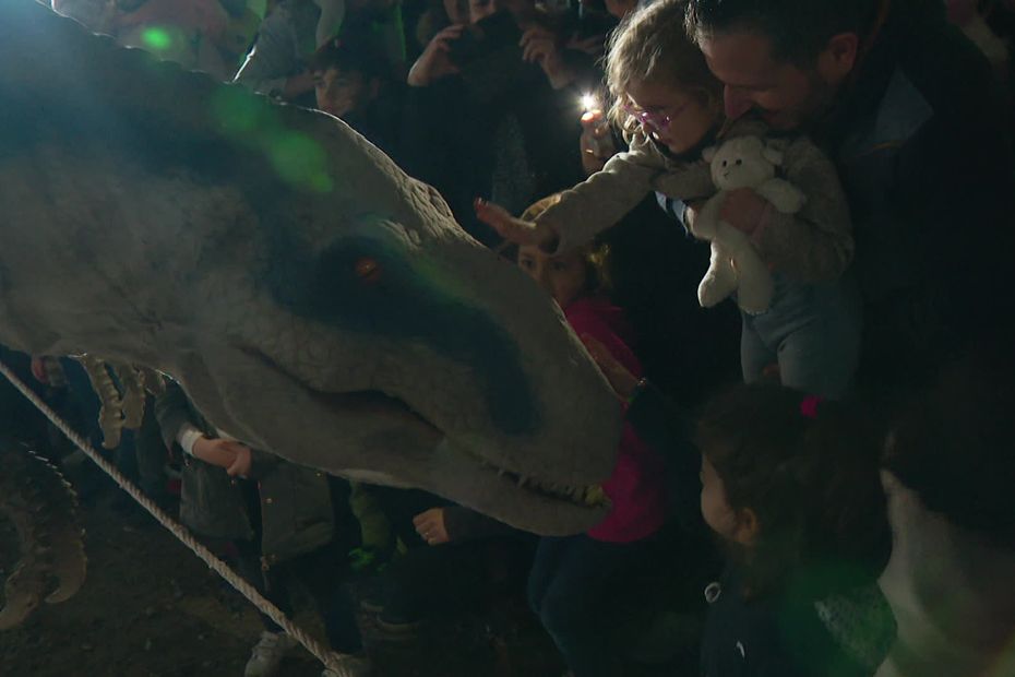 VIDEO.  Dinosaurs invade the Bron Parilly racecourse near Lyon