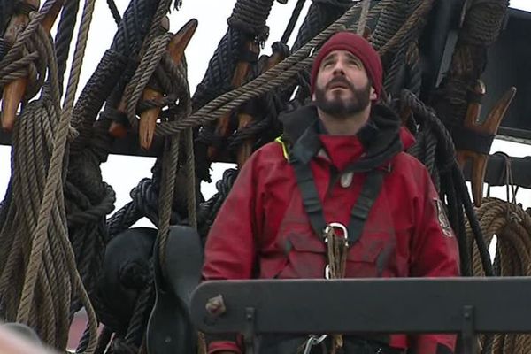 Stéphane Brancy, le bosco à bord de l'Hermione.