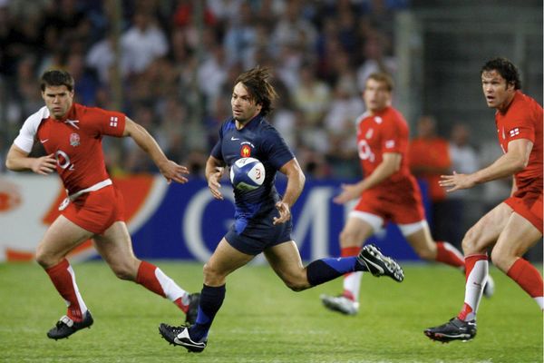 Christophe Dominici en 2007 lors d'un match amical contre l'Angleterre.