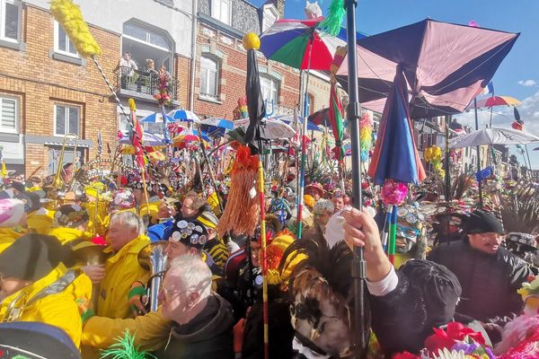 Les rues de Dunkerque lors du carnaval.