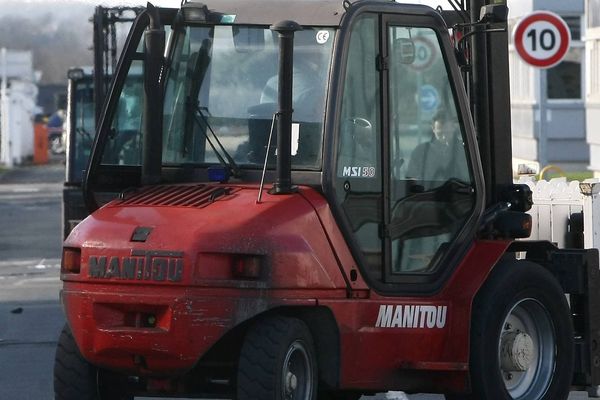 Photo d'illustration : 2 hommes ivres ont fait 6 km à Caen à bord d'un chariot Manitou de ce type