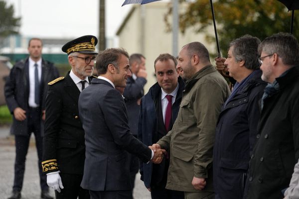 Le président Emmanuel Macron et le ministre de la Défense ukrainien Rustem Umerov étaient dans le Grand Est ce mercredi 9 octobre 2024.