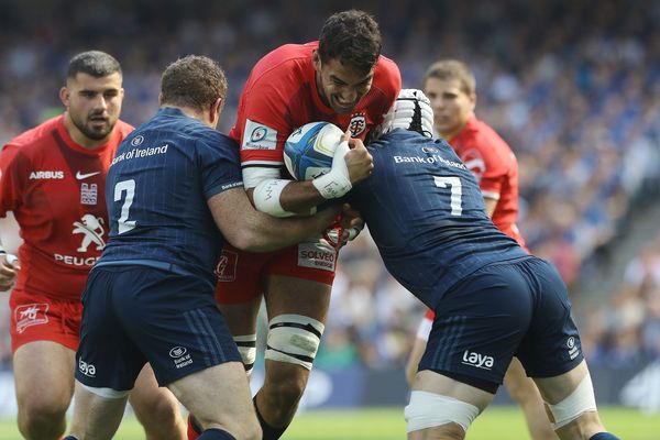 Richie Arnold, en avril 2019, durant la demie-finale de la coupe d'Europe de Rubgy sous les couleurs du Stade Toulousain.