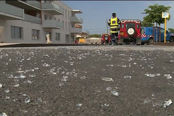 Un immeuble en construction a été endommagé à Frontignan. 27 mai 2016 