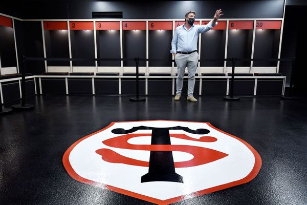 Didier Lacroix dans les vestiaires du Stade Toulousain