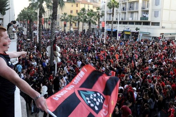 La liesse l'an dernier lors du retour des joueurs du RCT à Toulon. 