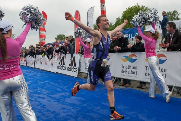 Fabien Mougeot, du Tri-lion Belfort remporte la course de la matinée