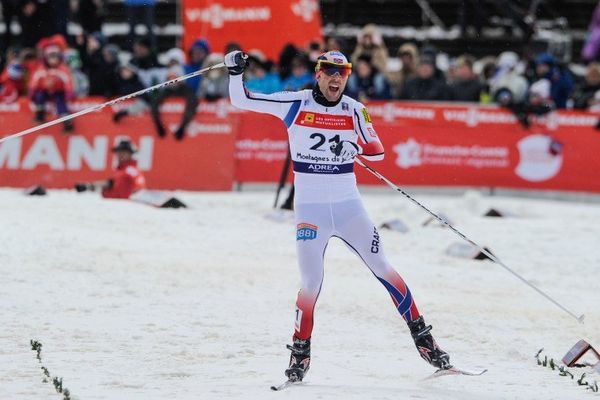 Magnus Moan ravi de gagner une nouvelle fois devant le public de Chaux-Neuve