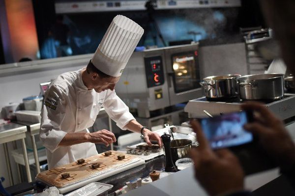 François Moureaux au concours du Bocuse d'Or 2015