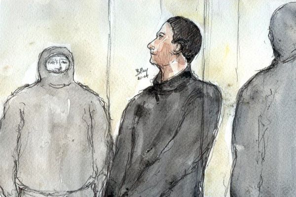 Croquis de Mehdi Nemmouche établi le 5 juin lors de son audition devant la Cour d'appel de Versailles