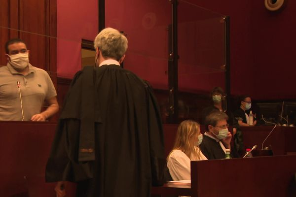 Moufide Bouchibi à la place du prévenu lors de son procès au tribunal correctionnel de Bordeaux (1er et 2 septembre 2021)