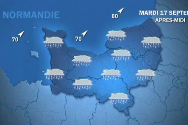 Les parapluies sont de sortie ce mardi en Normandie