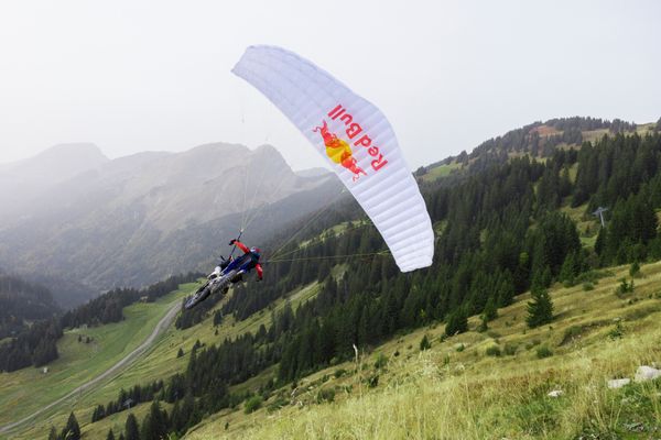 Thomas Pagès en juin 2024 sur les hauteurs d'Avoriaz