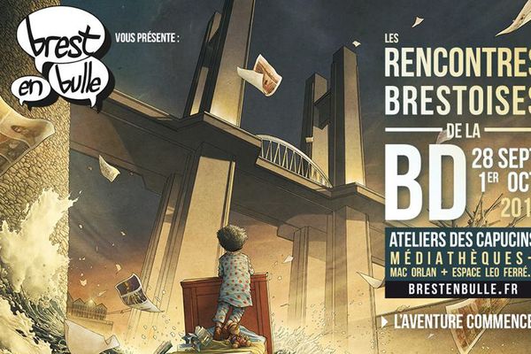 Les Rencontres Brestoises de la Bande Dessinée de 2017, une affiche de Gildas Java.