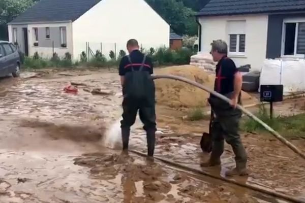 Inondations à Delettes (Pas-de-Calais)