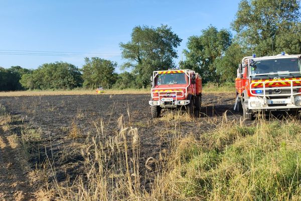 Lors d'une intervention du SDIS du Var le 23 juin dernier à Grimaud dans le Var.