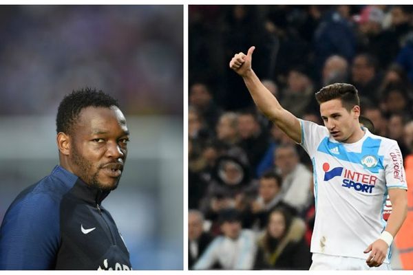 Steve Mandanda et Florian Thauvin pour l'équipe de France