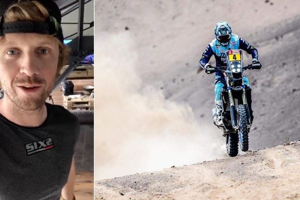 Adrien Van Beveren profite de cette période de confinement pour parfaire sa rééducation après sa chute au Dakar.