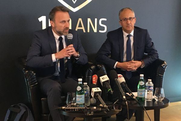 Saïd Chabane, Président du SCO Angers et Fabrice Favetto-Bon, nommé Président délégué du club, le 9 mars 2020