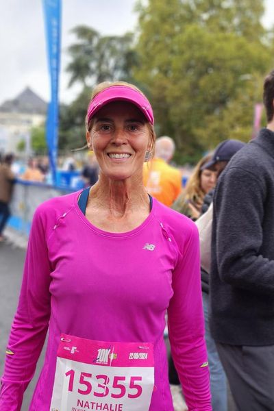 Nathalie Simon a couru pour France 3 Centre-Val de Loire les 10 km du Running Loire Valley