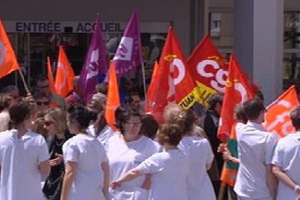 Le personnel soignant en débrayage à l'hôpital Chastaingt de Limoges