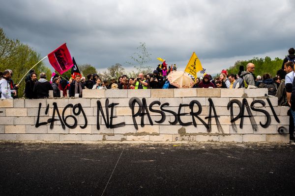 Le tribunal administratif de Toulouse va examiner de nouveaux recours déposés par plusieurs opposants à l'autoroute A69 dans le Tarn entre Toulous et Castres. Image d'archive du 22 avril 2023.