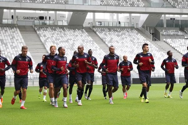 Les Girondins à l'entrainement le 29 juillet 2014 avant leur match contre les chypriotes de Larnaca. 