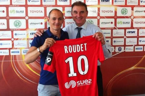 Sébastien Roudet et le président du VAFC Eddy Zdziech