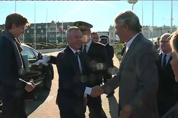 Le ministre de l'écologie François de Rugy en visite à Deauville ce vendredi 5 octobre à la convention de l'assemblée des communautés de France.