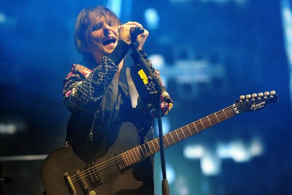 Matthew Bellamy leader de Muse, pendant le festival Coachella en 2014