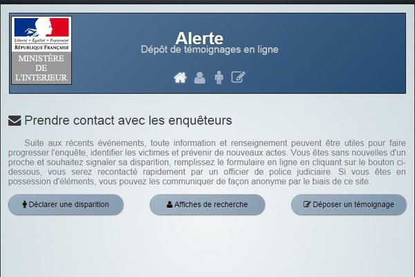 Après les attaques, le ministère de l'Intérieur a mis en place une plateforme de dépôt d'avis de recherche et de témoignages susceptibles d'aider les enquêteurs.