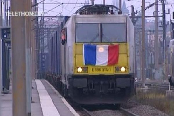 Le train arrive en gare de Forbach pour une escale technique.