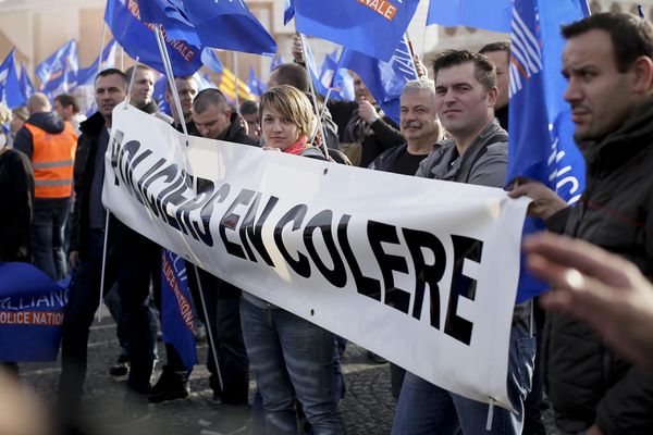 Manifestation de policiers à Paris à l'appel du syndicat Alliance en novembre 2014.