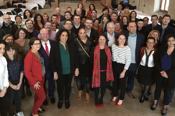 Johanna Rolland, maire socialiste de Nantes, présente sa liste pour les élection municipales de 2020. 